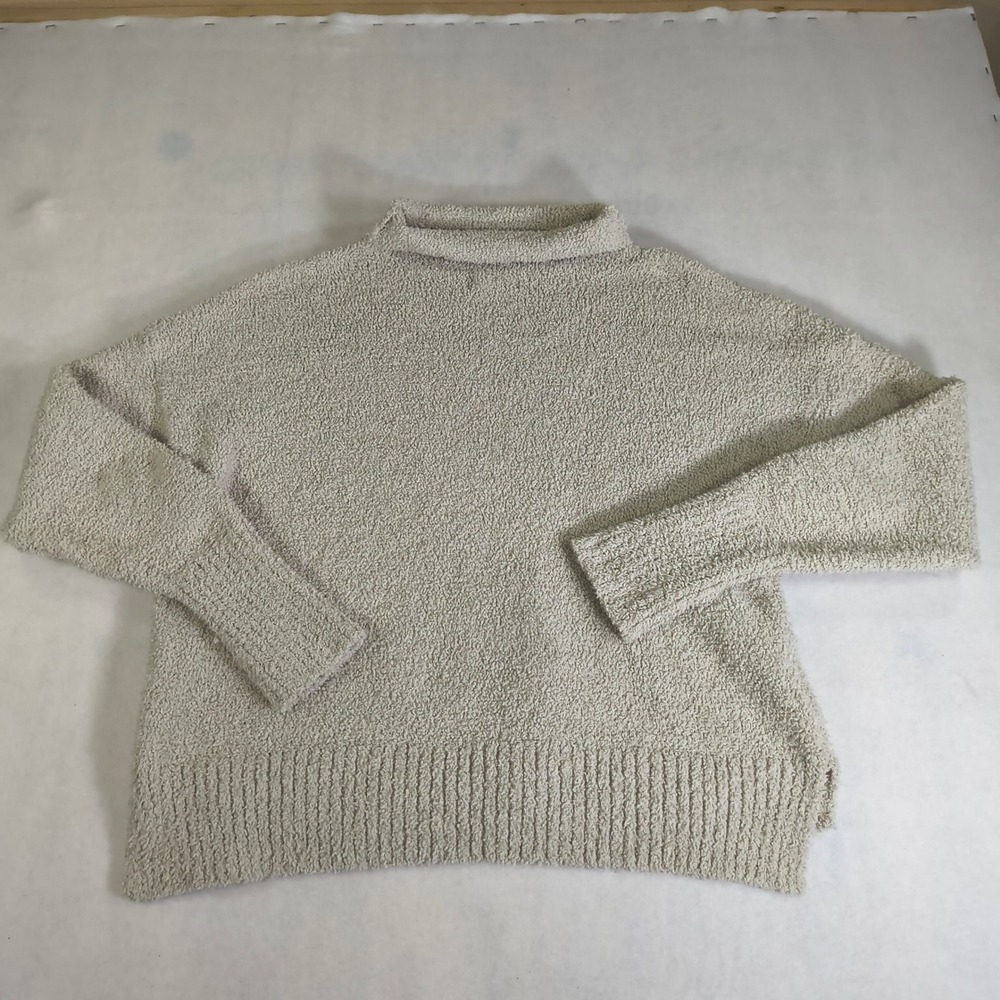 UGG Cozy Boucle Sweater Womens Large Cream Mock Neck Soft Lounge Pullover‎ - Picture 8 of 8